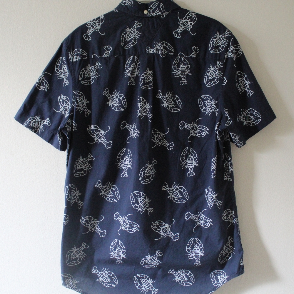 Tommy Hilfiger Lobster Short Sleeve Button Up Shirt - Picture 6 of 7